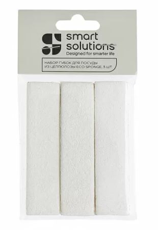 Губка для посуды 3шт SMART SOLUTIONS Eco Sponge целлюлоза