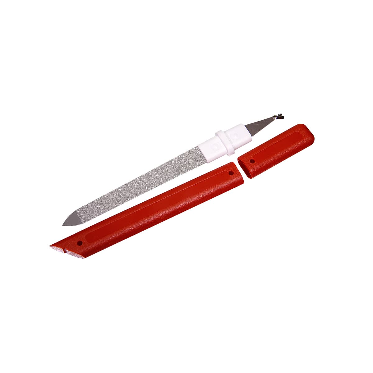 Пилка для ногтей с триммером ALPEN PRIMANA14см металл пласт red