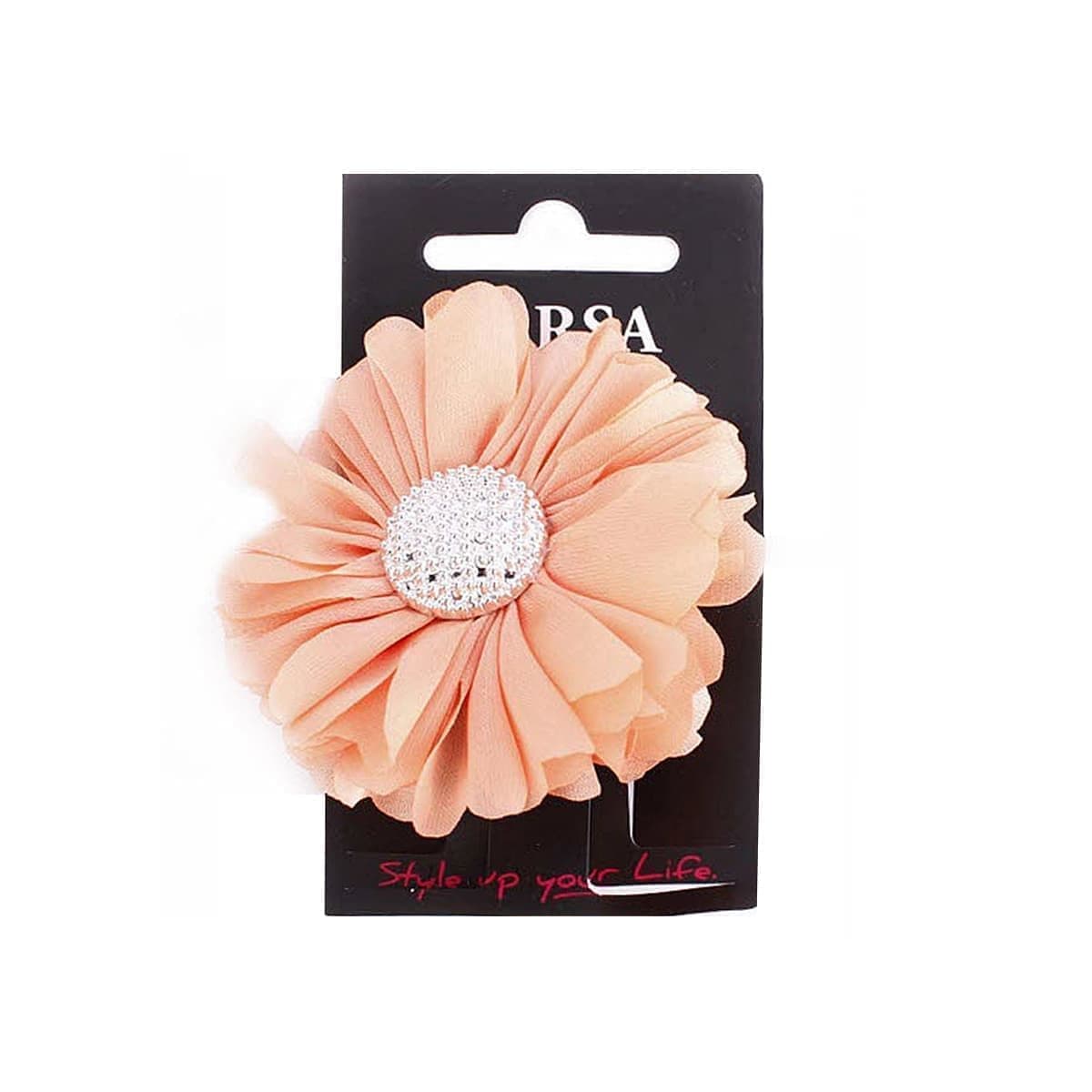 Резинка для волос  цветок PARSA BEAUTY персиковый  33476