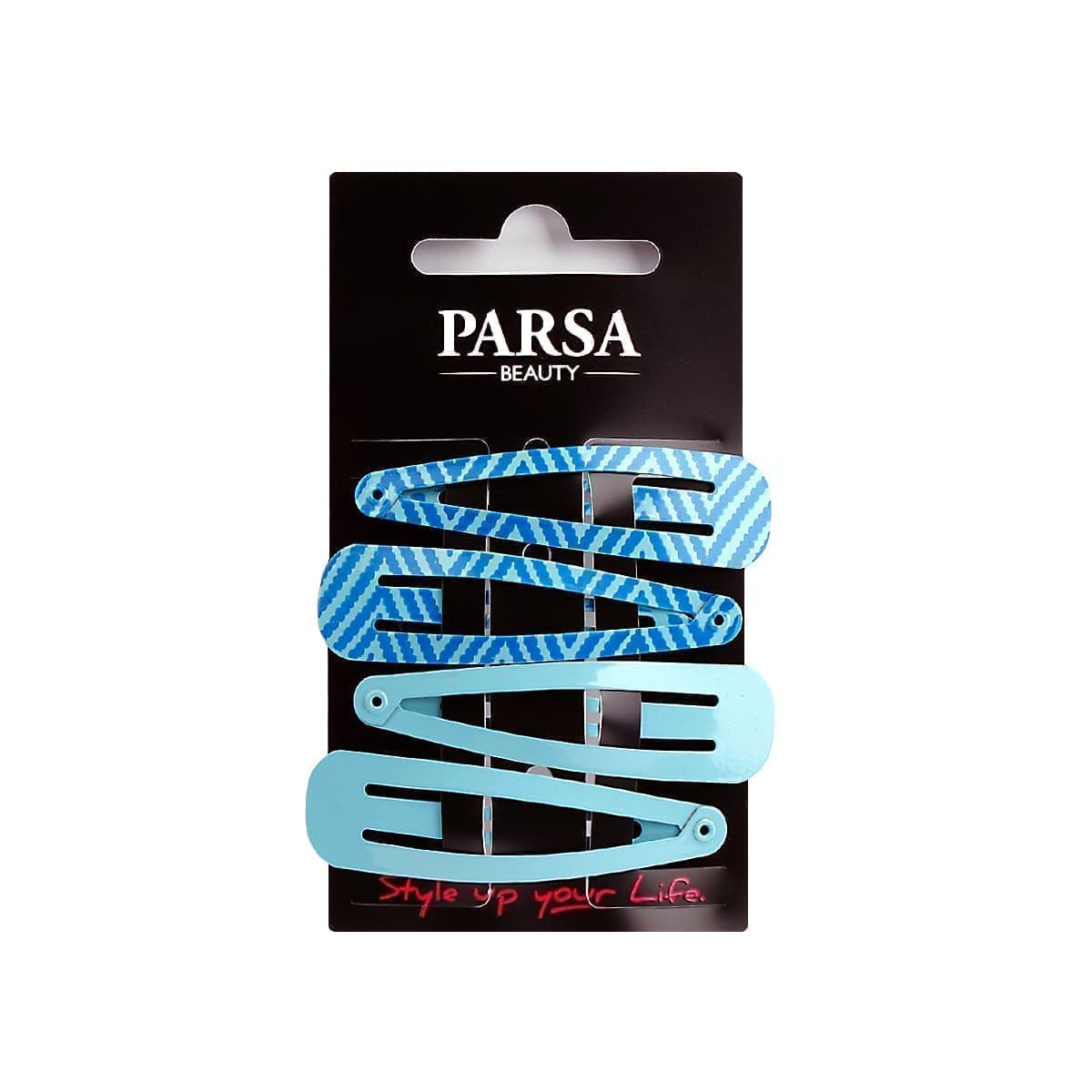 Заколка для волос клик-клак PARSA BEAUTY цвета в ассорт 4шт 99966
