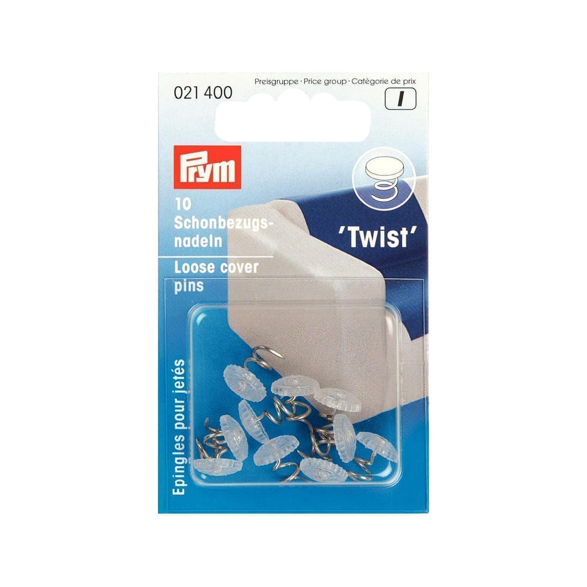 Булавки для мебельных чехлов Twist PRYM латунь  10шт