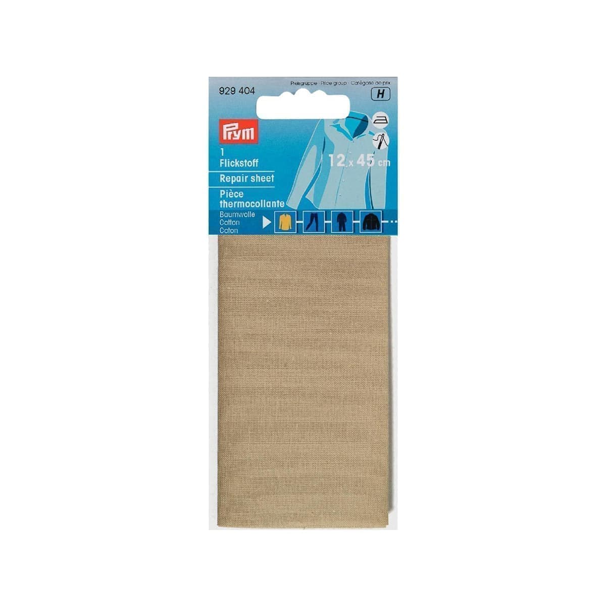 Ткань для заплаток PRYM для приутюж 12 x 45 cm  хлопок бежевый