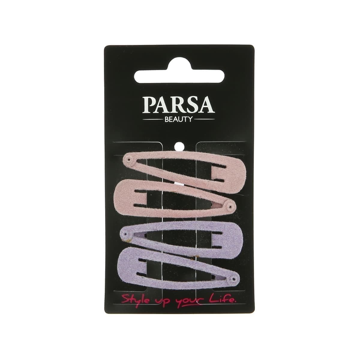 Заколка клик-клак для волос PARSA пастель 4шт 032955