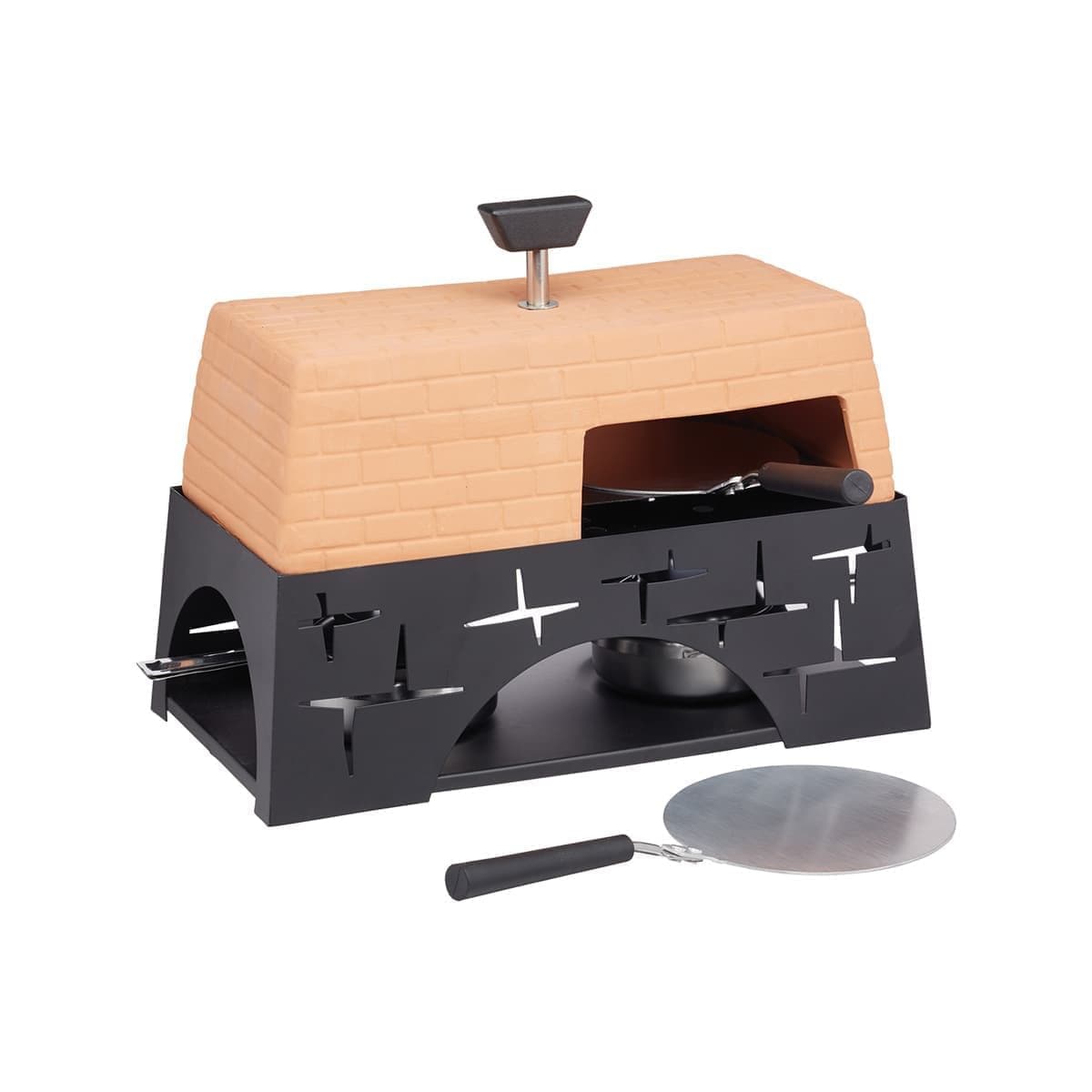 Печка для пиццы 6предм KITCHENCRAFT 28x15,5x22см, D11см керамика, дерево, металл