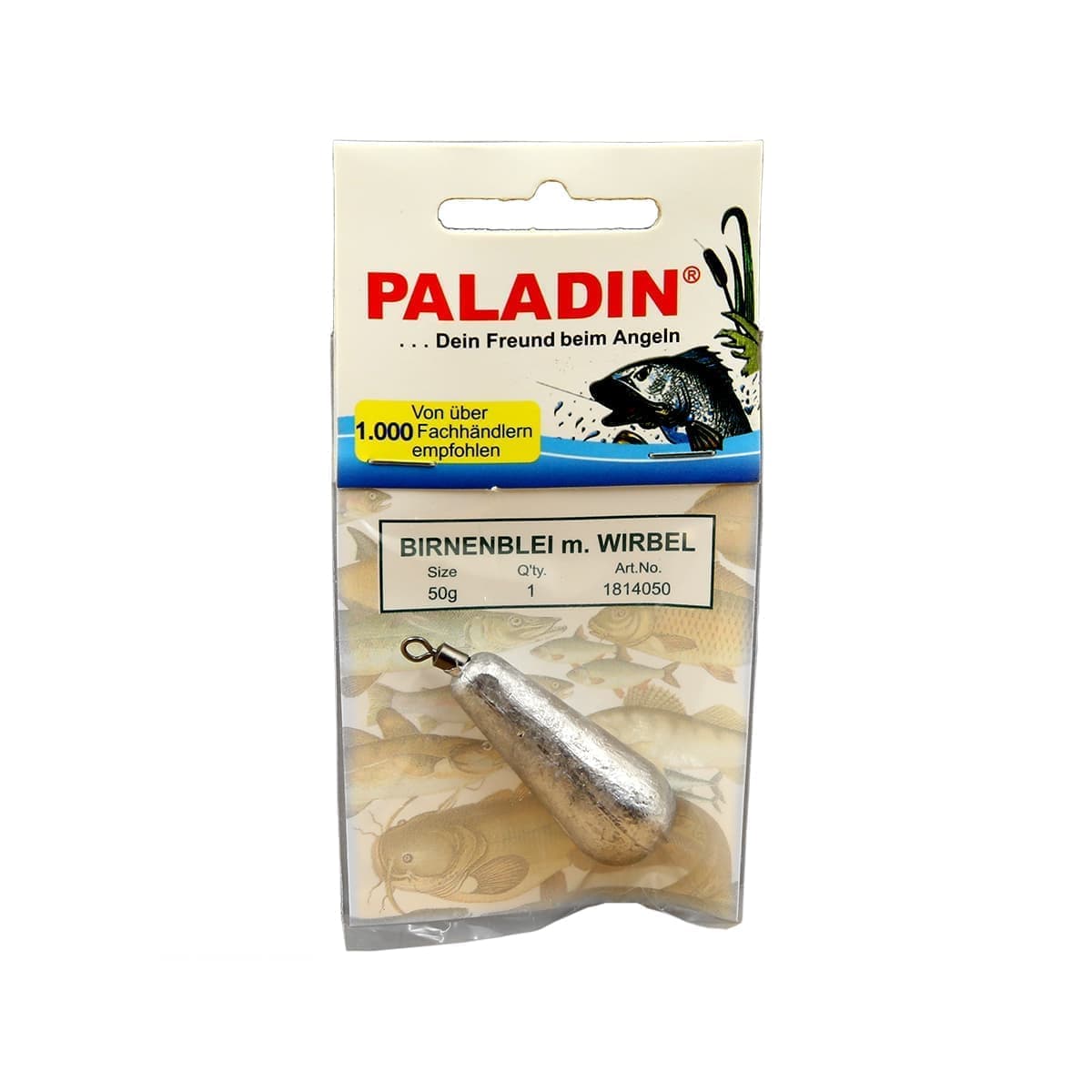 Грузило каплевидное PALADIN с вертлюжком 50г (1 шт.)