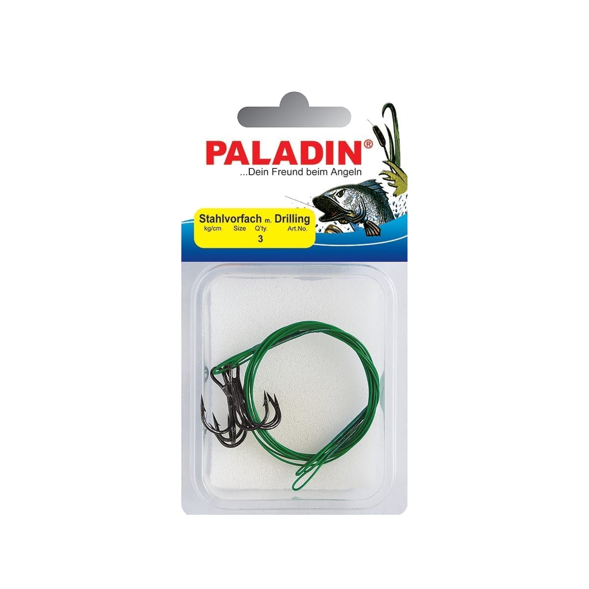 Поводок оснащенный с крючком и петлёй PALADIN BigBag 40см 8кг (3 шт.)