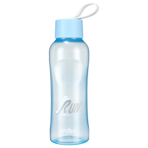 Бутылка для воды PHIBO с декором 0,5л полипропилен голубой