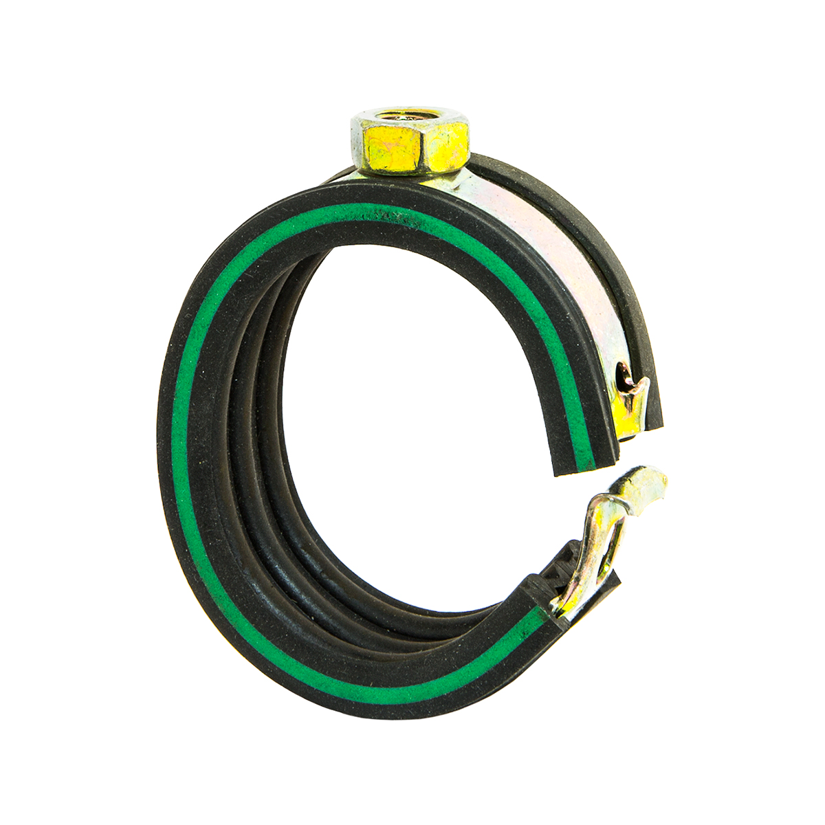 Хомут SAFETY CLIP зелен. полоса М8-43 мм. оцинк. MUPRO
