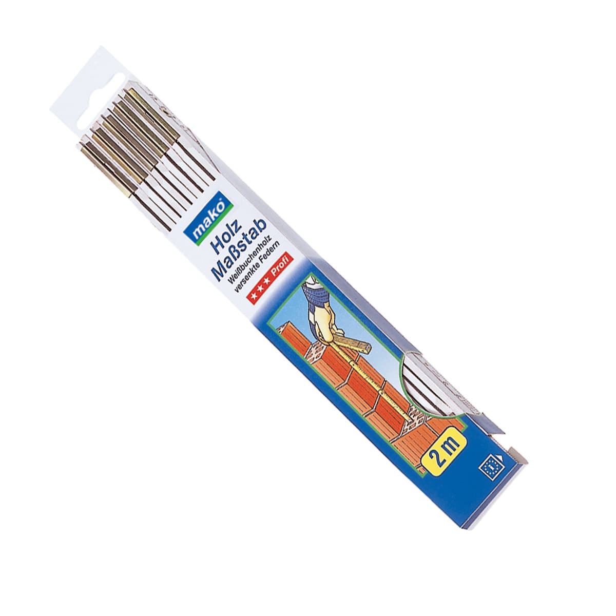 Метр складной, лакированный бук 2м Mako