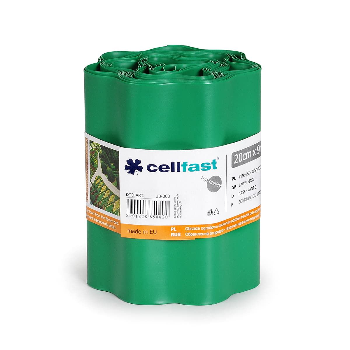 Обрамления огородно-газонные CELLFAST 20см x 9м зелёный