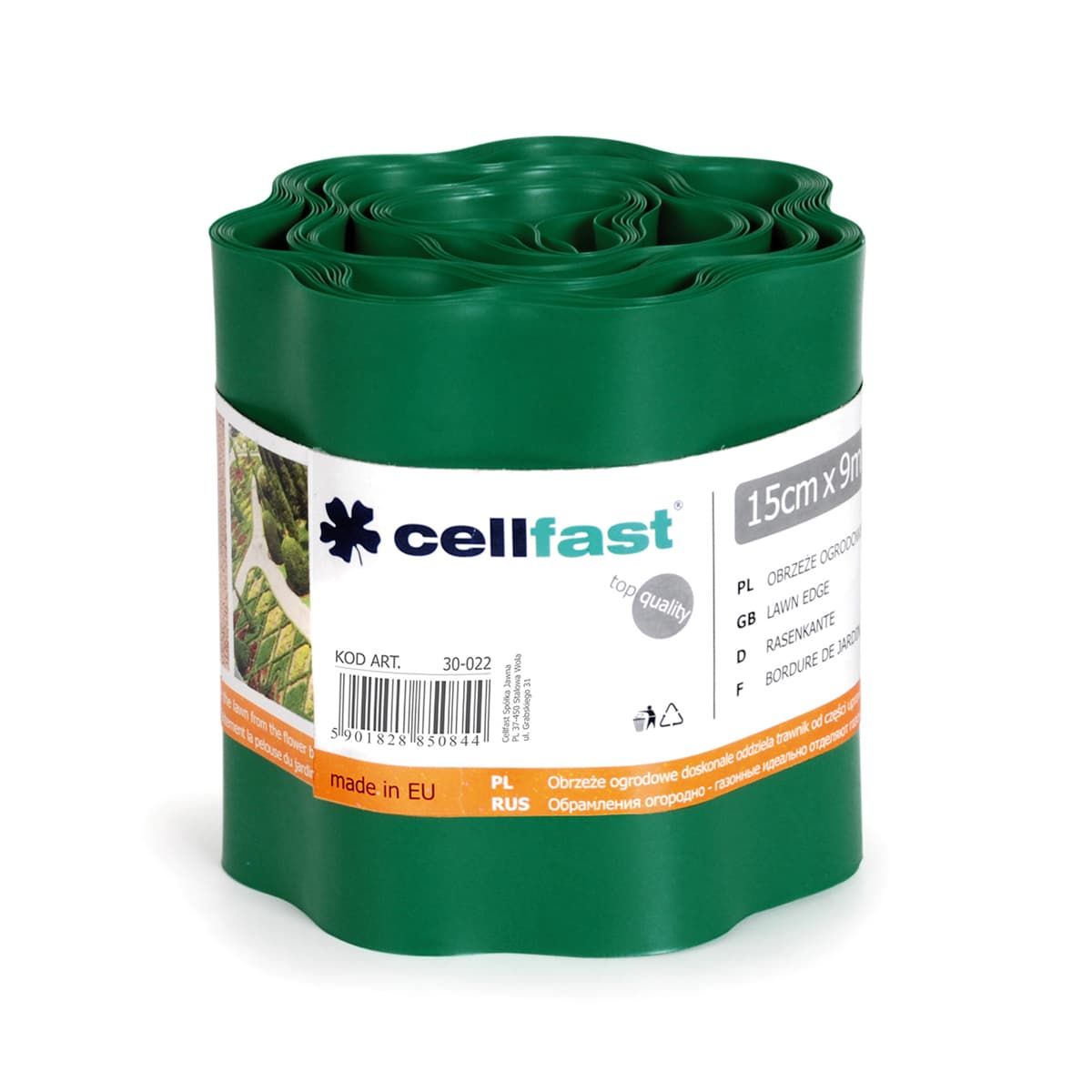 Обрамления огородно-газонные CELLFAST 15 x 9м темно-зеленый