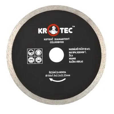 Диск алмазный сплошной 230х2,0x22,2 ультратонкий (h=2,0) KROTEC — фото 7