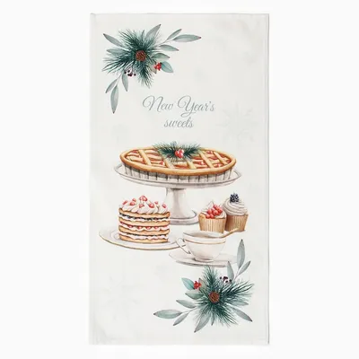 Новый год. Полотенце Этель " New Years treat" 40х73 см, 100% хлопок, саржа 190 г/м2