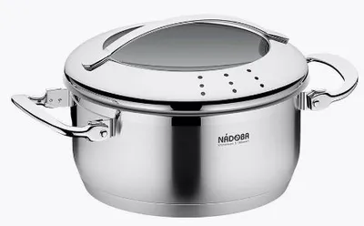Кастрюля со стеклянной крышкой, 20 см/3,0 л, NADOBA, серия TESLA