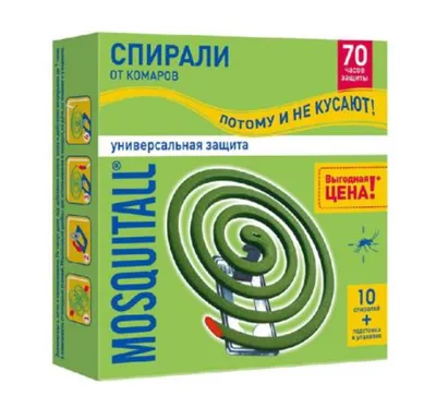 Спирали от комаров MOSQUITALL "Универсальная защита" 10 шт