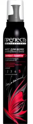 Мусс для укладки ПРЕЛЕСТЬ Professional Эффект памяти 160см3