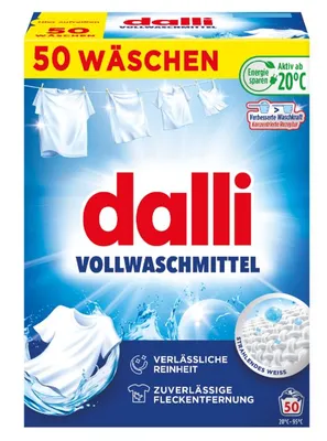 Порошок DALLI VOLLWASHMITTEL для стирки белых и цветных тканей 2,5кг 50 стирок
