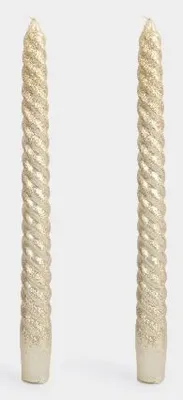 Свеча, 25 см, 2 шт, тонкая, шампань, Rope