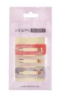 Заколка для волос Dewal Beauty 3 шт/ уп., цвет сиреневый/розовый/оранжевый)