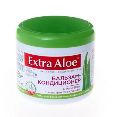 Бальзам-кондиционер для волос EXTRA ALOE с экстрактом крапивы 500мл — фото 2