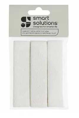 Губка для посуды 3шт SMART SOLUTIONS Eco Sponge целлюлоза — фото 2