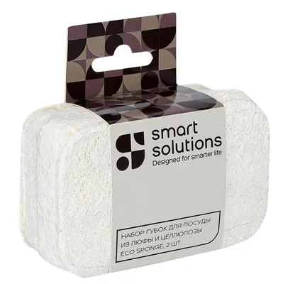 Губка для посуды 2шт SMART SOLUTIONS Eco Sponge целлюлоза и люфа — фото 2