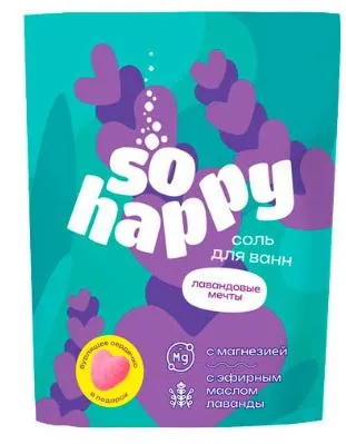 Соль для ванн SO HAPPY Лавандовые мечты 500гр — фото 2