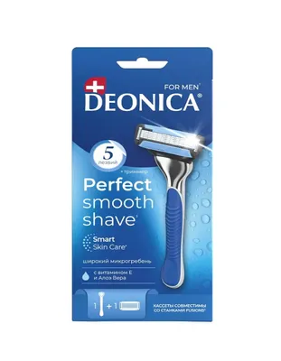 Станок бритвенный DEONICA 5 FOR MEN со сменной кассетой 5 лезвий — фото 1