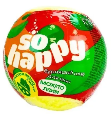 Шар бурлящий для ванны SOHAPPY Мохито Лайм 120гр — фото 2