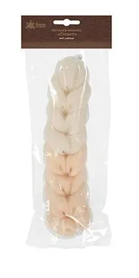 Мочалка-косичка "Гигант", градиент, кремовая, 120г 31х6,5см БАННЫЕ ШТУЧКИ