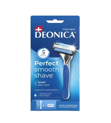 Станок бритвенный DEONICA 5 FOR MEN со сменной кассетой 5 лезвий — фото 4