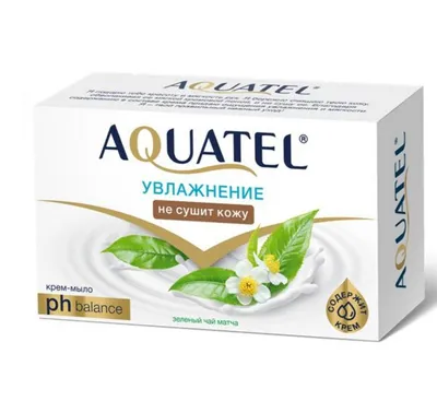 Крем-мыло твердое AQUATEL зеленый чай матча 90гр — фото 2
