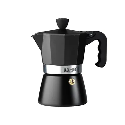 Кофеварка гейзерная на 3 чаш. LA CAFETIERE CLASSIC ESPRESSO 200 мл алюм черный