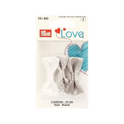 Бантики 3 шт PRYM LOVE 45 мм серый