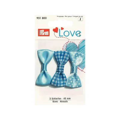 Бантики 3 шт PRYM LOVE 45 мм синий