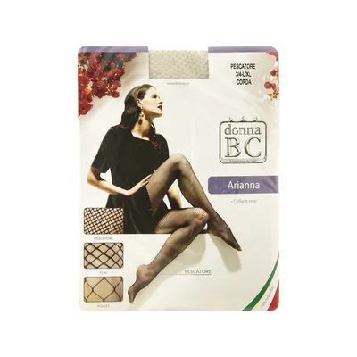 Колготки DONNA BC Pescatore в сетку беж р-р 3-4