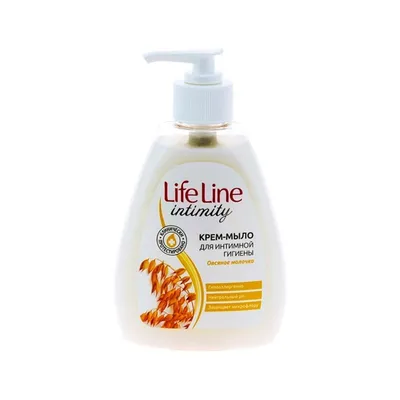 Крем-мыло для интимной гигиены LIFE LINE овсяное молочко 280мл — фото 2