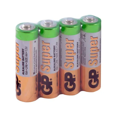 Батарейка алкалиновая GP Super Alkaline 15А АA  4шт в пленке