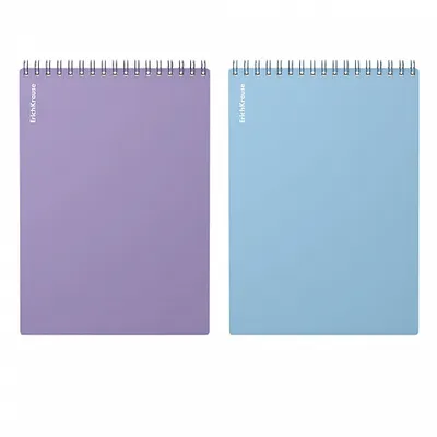 Блокнот с пластиковой обложкой на спирали ErichKrause Pastel, А5, 80 листов, клетка_MIX-PACK