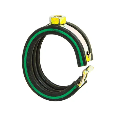 Хомут SAFETY CLIP зелен. полоса М8-43 мм. оцинк. MUPRO