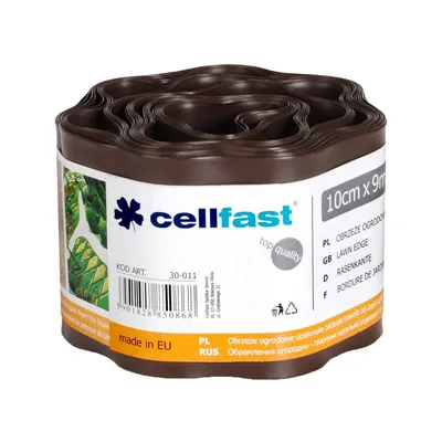 Обрамления огородно-газонные CELLFAST 10см x 9м коричневый