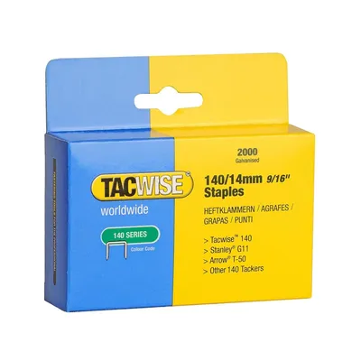 Скобы в картонном боксе 140 14mm 2000шт гальванизированные TACWISE