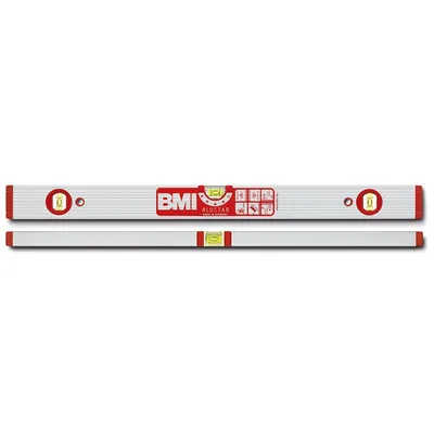 Уровень 3 гл.  BMI 100см алюминий серебристо-красный