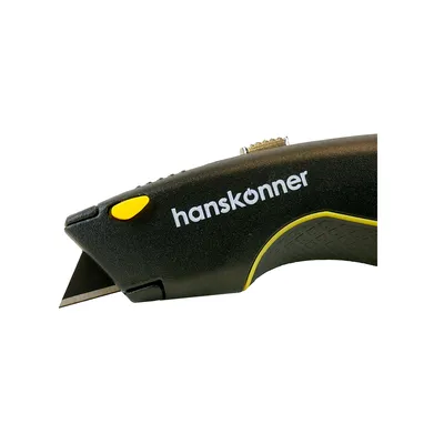 Нож HANSKONNER трапециевидное лезвие 4 доп.лезвия SK2 TPR рукоятка — фото 4