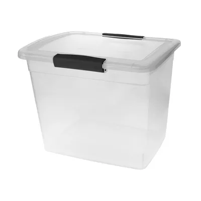 Ящик для хранения с защелками Keeplex 20л 370х270х315мм прозрачный