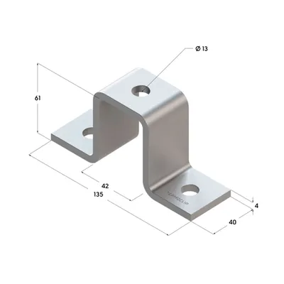 Скоба соединительная TCC SC 41х 62 4F3 TERMOCLIP — фото 3
