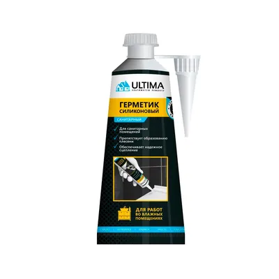 Герметик силиконовый санитарный ULTIMA белый 80ml — фото 2