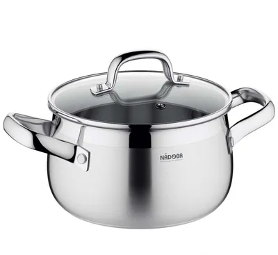 Кастрюля со стеклянной крышкой, 18 см/3,2 л, NADOBA, серия VORSA