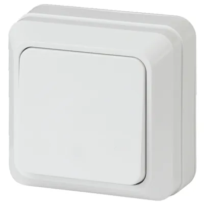 Выключатель ЭРА Intro Quadro 2-101-01 одноклав. 10А-250В IP20 белый